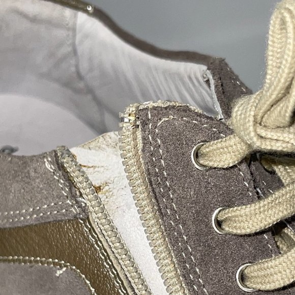 The David Tate Women Sneakers Beige Genuine Leather NWT - Picture 13 of 13